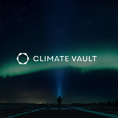 Climate Vault brand identity branding logo