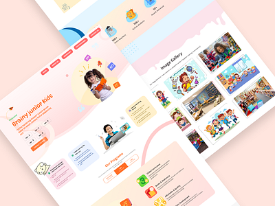 Kids school website - web design - landing page branding design dribbble graphic design homepage illustration kids kidsschool landingpage logo school schoolwebsite ui uidesign uiux ux webdesign webdesigner website