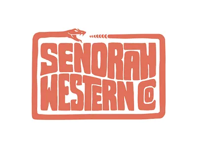 Custom and vintage logotype - Senorah Western Co. adobe illustration customtype graphic design hand drawn hand lettering handlettering lettering logo logo design logotype modern design typography vector illustration vintage logo virtual art western logo