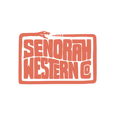 Custom and vintage logotype - Senorah Western Co. adobe illustration customtype graphic design hand drawn hand lettering handlettering lettering logo logo design logotype modern design typography vector illustration vintage logo virtual art western logo