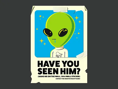I saw him alien illustration illustrator space the creative pain vector
