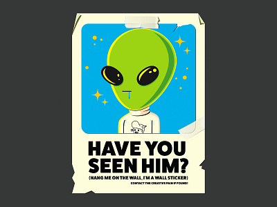 I saw him alien illustration illustrator space the creative pain vector