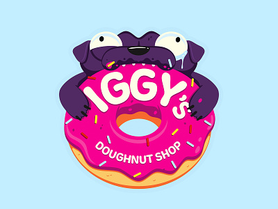 Iggy's Doughnut Shop branding doughnut iggy illustration illustrator the creative pain vector