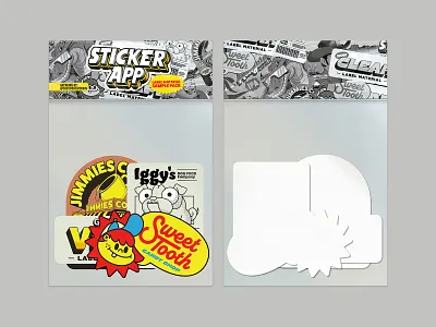 Label Material Sample pack design illustration illustrator sample pack sticker app the creative pain vector