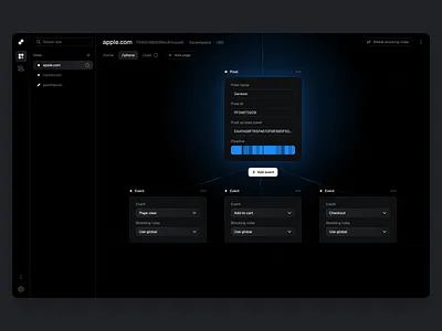 Pixel dashboard app dark dashboard electric events futuristic interface lightning menu minimalistic page pixel site ui ux website