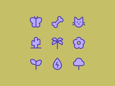 🌱Nature Icons brand design dailyui graphic design icon design nature icon pack nature icon set nature icons ui design