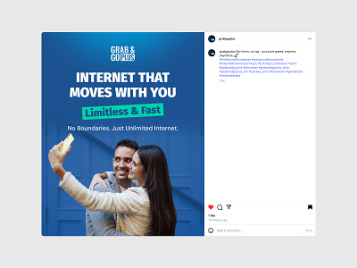 Grab & addesign branddesign brandvisuals creativepost digitaldesign dribbble freelancedesigner graphicdesign internetdesign marketingdesign simcarddesign socialmediabranding socialmediadesign telecomdesign uiuxdesign