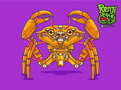 PROJECT FOR KAIJU MECHA anime crab cyberpunk cyborg japan machine mecha robot vector