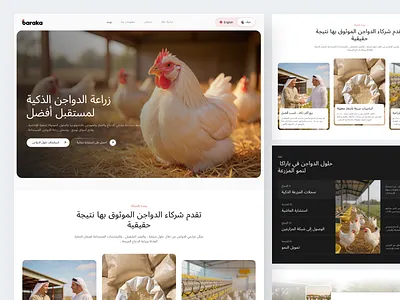 Baraka – Poultry Farm Management Landing Page agri saas agri strartup agriculture technology agriculture website agritech platform farm data analytics farm innovation farm management system farm productivity tools feed management system foodtech landing page livestock landing page livestock monitoring modern agriculture poultry farming saas sustainable farming