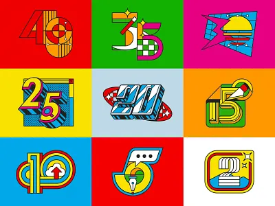 Adobe MAX Annaversay pins adobe max branding enamel pins icons illustration illustrator logo the creative pain vector