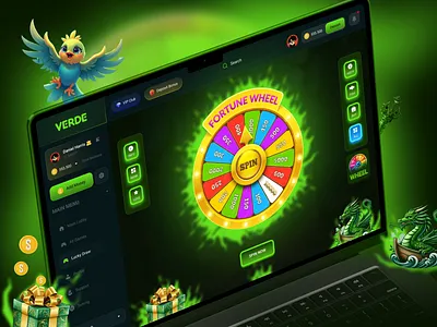 Verde Casino UI – Fortune Wheel casino casino design casino interface casino lucky casino slots casino spin casino wheel crypto crash gambling gambling design jackpot online wheel roulette slots spin web design casino