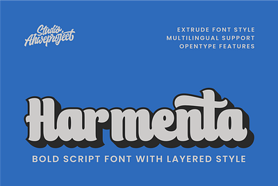 Harmenta - Bold Script with Layered Style Font decorative font