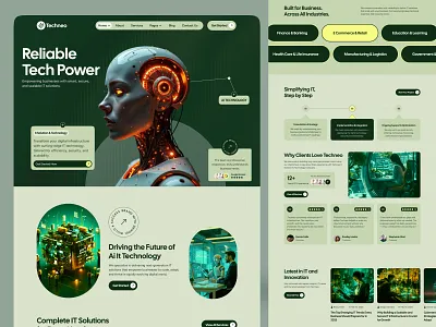 IT Technology Website Design branding design digitalagency homepage it it partner it technology website itagency landing landing page solution technology technology website trending gradient ui uiux web design web design fleexstudio webdevelopment website