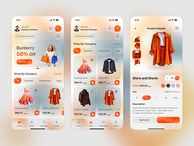 Fashion E-commerce App UI Design app app design design e commerce figma interface ios mobile app mobile ui online shop online store product card product design shopping ui design ux design