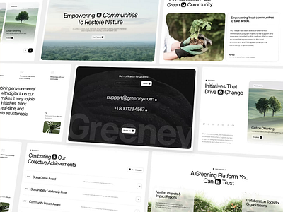 Greeney - Environmental Conservation Website Animation animation header landing page nature responsive ui ui design uiux ux design video web design website