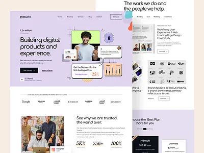Agency Website Design agency agency landing page agency website digital agency website landing page marketing agency modern design uiux web web design website