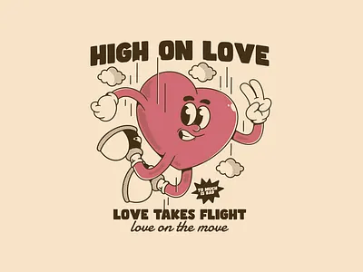 Red heart mascot character love illustration