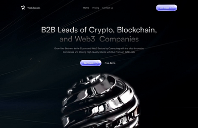 B2B Crypto & Blockchain Lead Generation Landing Page animation b2b leads b2b website business leads crypto blockchain lead generation product design web design web3 blockchain web3 landing page web3 website