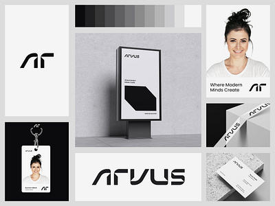 Arvus Logo & Branding brand brand design brand identity branding business card logo logo design logo mark logos logotype minimal print studio type visual branding visual identity wordmark
