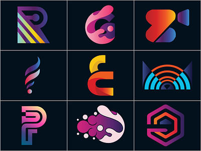Logo Folio 17 3d abstract logo brand identity branding creative logo design eye catching gradient graphic design icon illustration logo logodesigner logofolio logos minimal modern logo