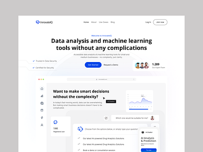 Saas Landing Page ai ai platform ai website clean ui creative design dashboard dataanalytics landing page machinelearning modern website saas saas landing page saas ui saas website ui design ux design web app web design website design website ui