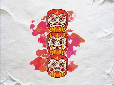 daruma branding classic design dribbble graphic design illustration logo