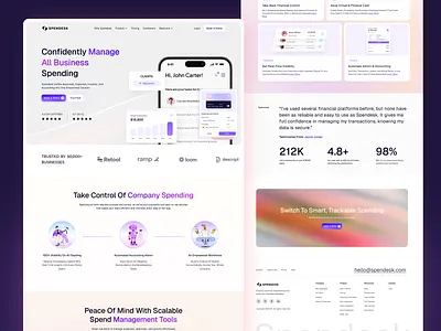 Spendesk - Finance Website animation b2b banking digital banking exchange finance financial financial service fintech investment modern money payment saas startup transactions ui uiux wealth website