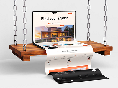 UI Wiki - Real Estate Website Design bold real estate hero section