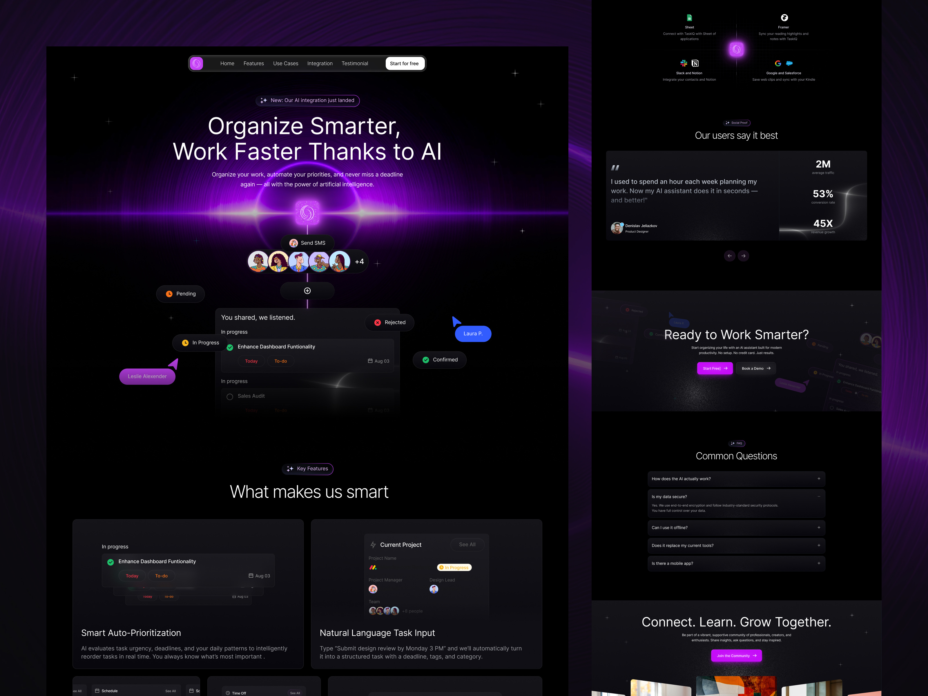 Example of Saas Landing Page