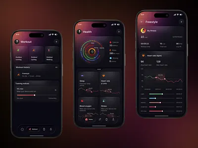 Fitness Mobile App design ai app app design app interface best app design fitness fitness app fitness mobile app fitness tracker healthcare healthcare app healthy mobile mobile app modern app ui power app sport uiux website