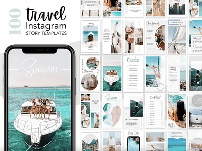 100 Travel Instagram Story Templates instagram stories instagram templates instagram travel stories canva