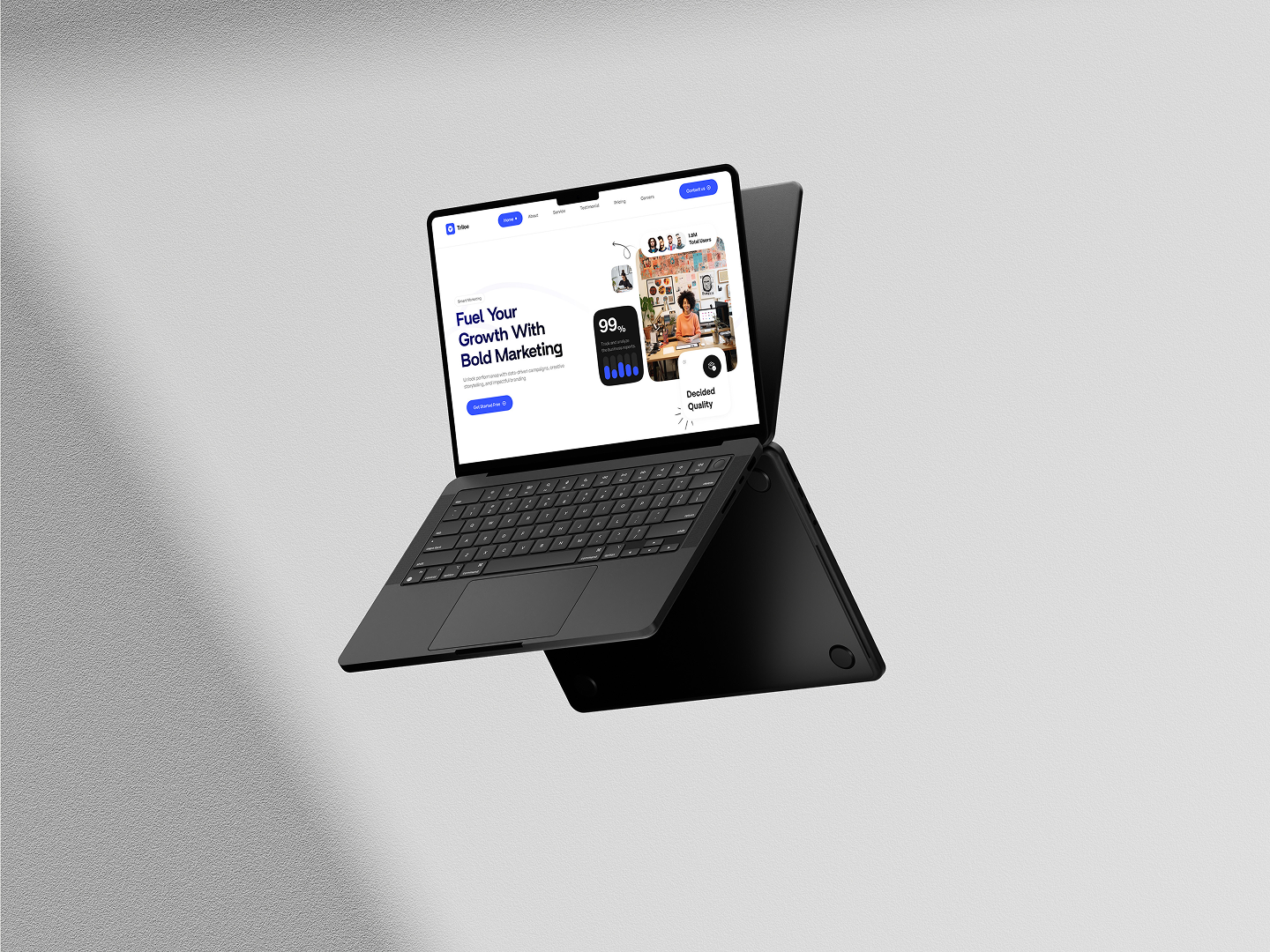Triloe Marketing Agency Website Hero Design hero section