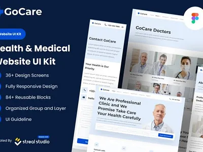 Gocare Health & Medical Website UI Kit care clinic health hospital medical medicine