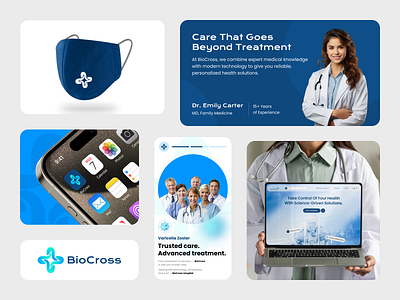 Logo & Branding - BioCross Healthcare brand design brand identity brand identity design branding branding and identity graphic design health tech healthcare healthcare app healthcare brand healthcare website logo logo design logodesign medical care ui uiux ux visual identity