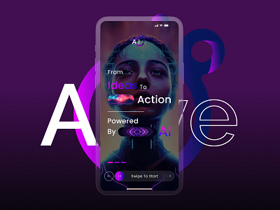 Alive AI Chat App - onboarding screen app branding design graphic design logo typography ui ux vector
