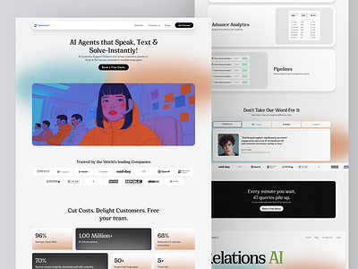 AI Agents Website Design ai web design figma ui ux website design