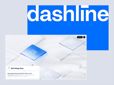 Dashline - Parallax 3d animation blender contrusction cube cubes glossy illustration isometric minimal motion motion graphics move parallax square ui ux website