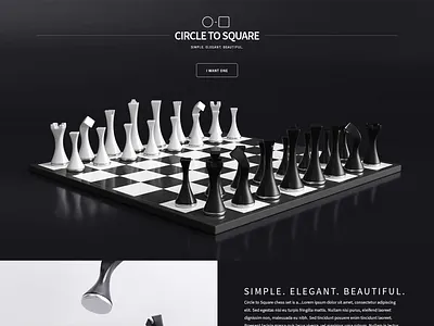 Circle to Square Chess - Online store animation chess circletosquare motion design shop store ui ux web design webshocker website