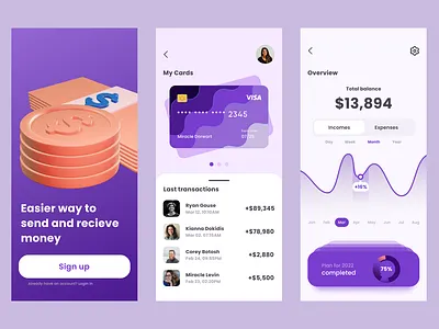 Fintech Mobile App design graphic design mobile app mobile ui ux ui ui design