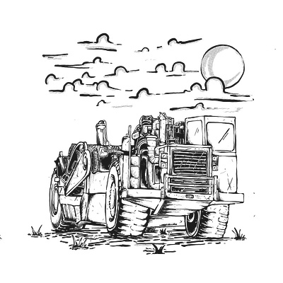 SCRAPER ~ From scratch to clean apparel artwork blackwhite graphic design illustration retro scraper tshirt vintage