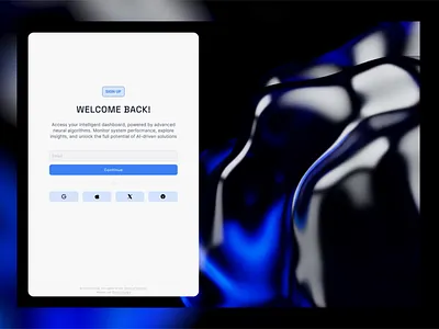Sign Up UI Design | 3D Animation 3d 3d blender abstract animation bloom blue branding dark motion design motion graphics sign in sign up sphere ui design