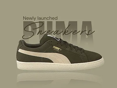 PUMA sneakers poster design adobe adobe photoshop branding graphic design logo photoshop poster puma simple design sneakers ui