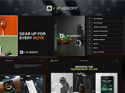 AEROFIT: Sport Gear - Pitch Deck aerofit agency deck animation branding client creative design deck des exploration graphic design investor deck marketing motion graphics pitch deck pitching ppt presentation proposals sport sport gear