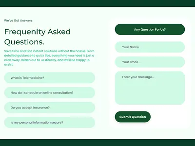 FAQ's Section behance colorful ui dribble faq faq design faq page faq section faq ui frequently asked questions help section landing page section pinterest qa support section telehealth ui inspiration uiux design website ui