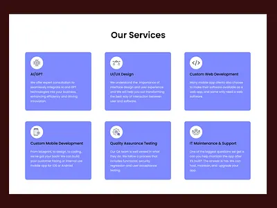 Our Services Section of Landing Page about us section agency website behnace business website creative design dribble landing page portfolio website service page services design services section services ui ui inspiration uiux design web inspiration web ui
