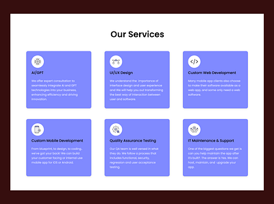 Our Services Section of Landing Page about us section agency website behnace business website creative design dribble landing page portfolio website service page services design services section services ui ui inspiration uiux design web inspiration web ui