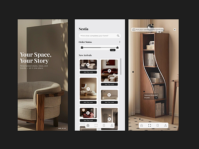 Nestia app branding design product design typography ui ui design ux ux design