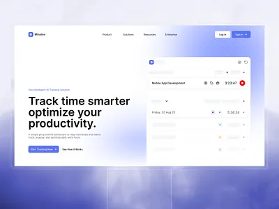 Minates - Website Landing Page ai app branding dashboard dashboard design design graphic design light ui ui design uiux uiux design ux ux design web web design web inspiration website website design website inspiration