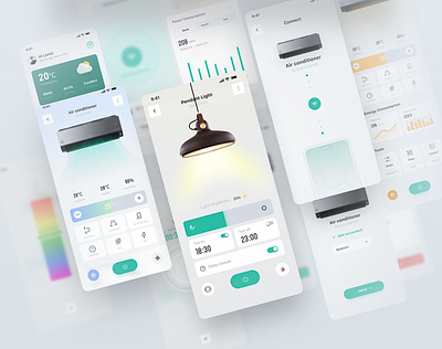 Smart home ui design application climate control concept control panel ui device controol figma interaction design light mobile app real time data smart home