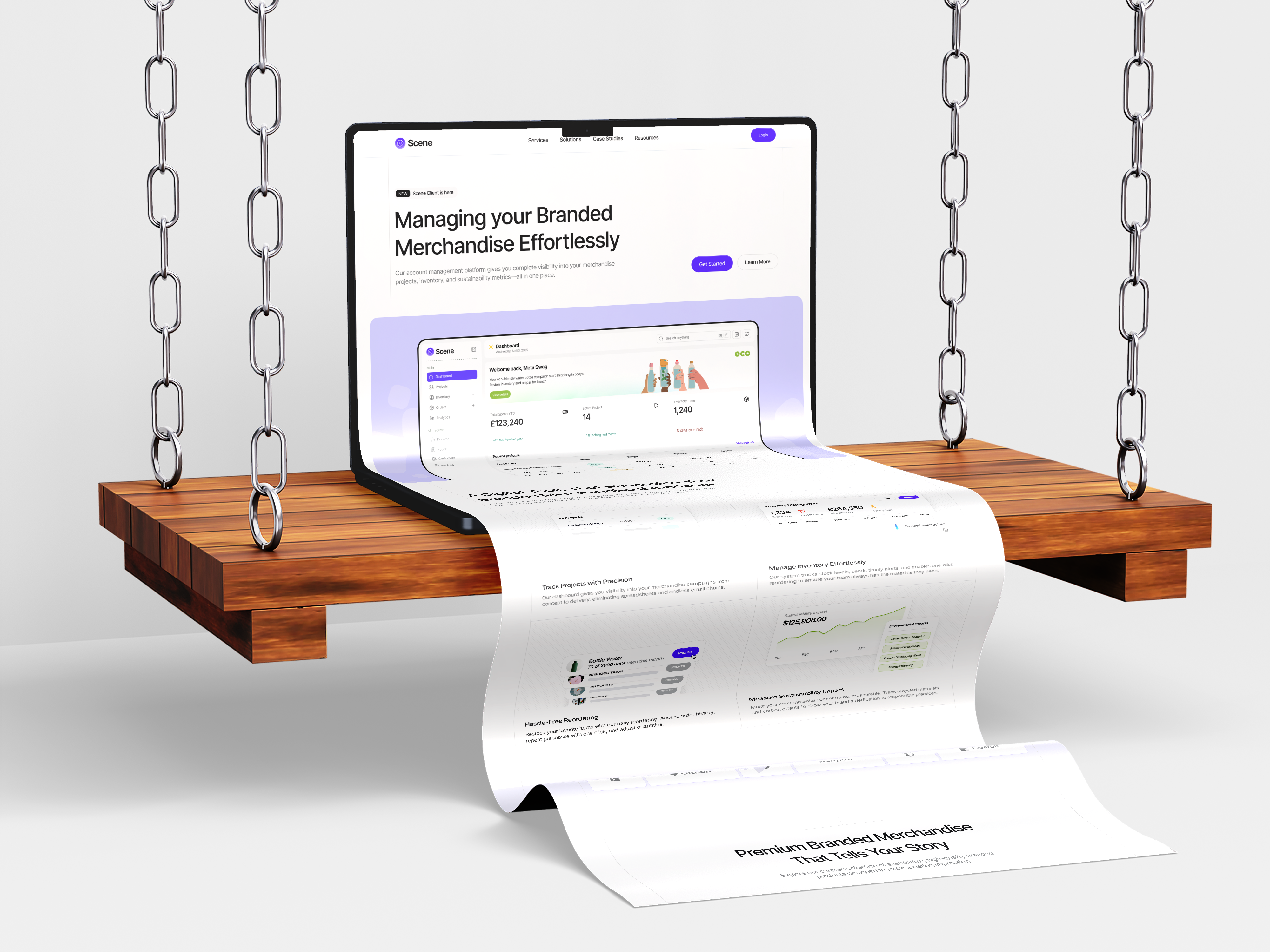 Scene — Merchandise Landing page